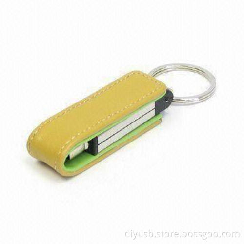 Leather USB Stick with Above 8Mbps High-speed Reading Speed